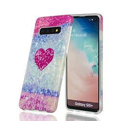 Acheter Wewoo Coque Fashion Etui de protection en TPU pour Galaxy S10 Plus coeur rouge