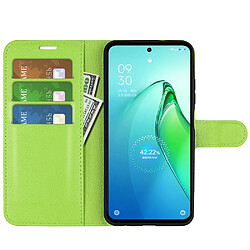 Etui en PU texture litchi, anti-écaillage avec support pour votre Oppo Reno8 Pro + 5G/Reno8 Pro 5G (Global Version) - vert