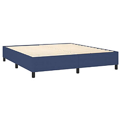 Avis Maison Chic Lit adulte- Lit + matelas,Sommier à lattes de lit avec matelas Bleu 160x200 cm Tissu -GKD17695