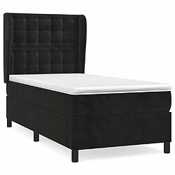 Maison Chic Lit Adulte - Lit simple Lit à sommier tapissier avec matelas moelleux - Meuble de Chambre - Noir 100x200 cm Velours -MN96691