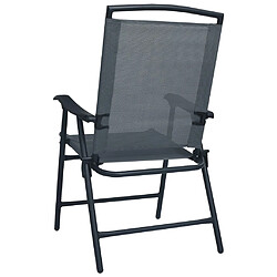 Acheter vidaXL Chaises de jardin pliables lot de 2 Textilène Gris