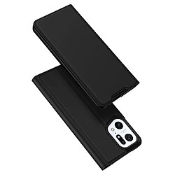 Etui en PU DUX DUCIS avec support et porte-carte, noir pour votre Oppo Find X5 Pro