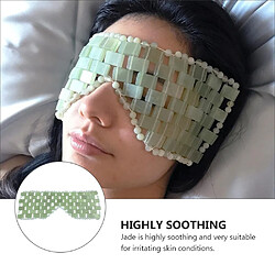 Avis Universal Masque de sommeil en jade naturel rideau de jade yeux ombrage rafraîchissant masque de sommeil en jade masseur thérapie jade anti-vieillissement masque d'ombre | Appareil de beauté à la maison (vert)