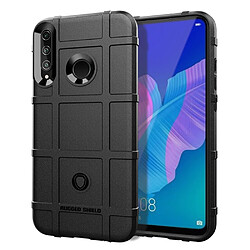 Coque en TPU texture de grille carrée robuste antichoc noir pour votre Huawei Y7P/P40 lite E/Honor 9C