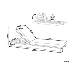 Avis Beliani Chaise longue Bois Bois clair GRANARI