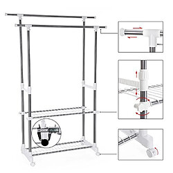 Portant/Penderie à vêtement revêtu d'acier LLR03W SONGMICS® pas cher