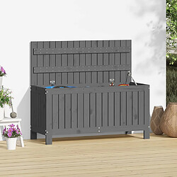 vidaXL Boîte de rangement de jardin Gris 108x42,5x54 cm Bois de pin