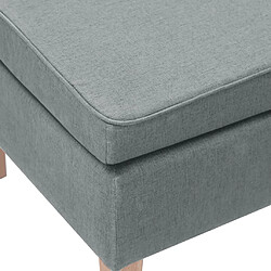 Avis vidaXL Tabouret avec pieds en bois Gris clair Tissu