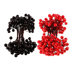 Fruit de 40 fruits artificiels berry décoration de mariage de noel rouge + noir