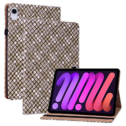 Etui en PU texture tissée marron pour votre iPad mini (2021)