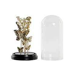 Avis Figurine Décorative DKD Home Decor Verre Noir Doré Métal Papillons (18,5 x 18,5 x 32,5 cm)