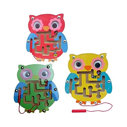 Avis Wewoo Jouet en bois Enfants Puzzle En Magnétique Petite Taille Hibou Motif Animal Maze