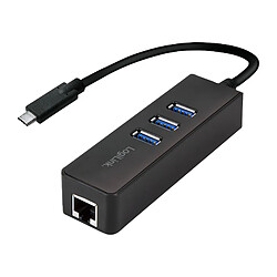 LogiLink Adaptateur USB 3.0 vers Gigabit, Hub USB 3 ports ()