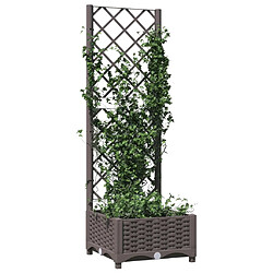 Avis Maison Chic Jardinière,Bac à fleurs avec treillis - pot de fleur Marron 40x40x121,5 cm PP -GKD97917