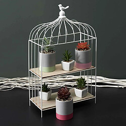 The Home Deco Factory Etagère décorative cage à oiseau en métal 31 x 15 x 51 cm.