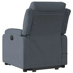 Avis vidaXL Fauteuil de massage inclinable Gris foncé Velours