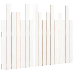 vidaXL Tête de lit murale Blanc 108x3x80 cm Bois massif de pin