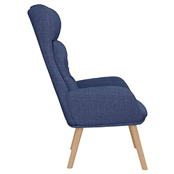 Avis vidaXL Chaise de relaxation Bleu Tissu