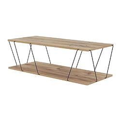 Avis Vente-Unique Table basse - Naturel et noir - DELORY