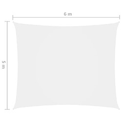 Acheter Helloshop26 Voile toile d'ombrage parasol tissu oxford rectangulaire 5 x 6 m blanc 02_0009716