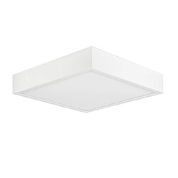 Inspired LED 12cm carré, Downlight monté en surface, 8W, 3000K, 680lm, blanc mat, acrylique givré