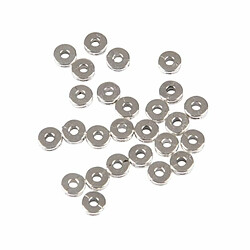 Paris Prix Lot de 26 Perles pour Bijoux Heishi 0,6cm Argent