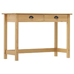 vidaXL Table console Hill Range avec 2 tiroirs 110x45x74 cm Pin solide