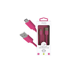 Jaym Câble USB vers Micro-USB 2.4A - 1,5 mètres - Collection POP - Rose