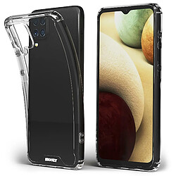 Moozy Xframe Coque antichoc pour Samsung A12 – Coque à bord transparent, coque hybride double couleur transparente avec bord en TPU absorbant les chocs