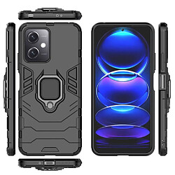 Htdmobiles Coque pour Xiaomi Poco X5 5G / Redmi Note 12 5G - housse etui rigide anti choc + film ecran - NOIR