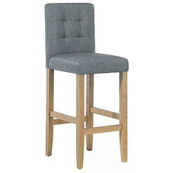 Beliani Tabouret de bar Gris MADISON pas cher