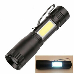 Deoditoo Lampe Torche de Poche à Double Eclairage LED CREE XPE & COB Rechargeable pas cher