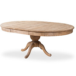 Table ronde extensible en bois massif SIDONIE Bois naturel