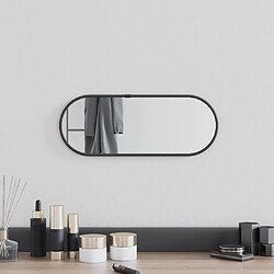 vidaXL Miroir mural Noir 40x15 cm Ovale