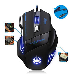 Avis 7 Bouton USB optique filaire 5500 DPI Gaming LED PRO Souris pour Gamer Pro RTA365