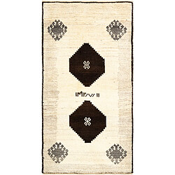 Vidal Tapis de laine 160x83 beige Gabbeh 