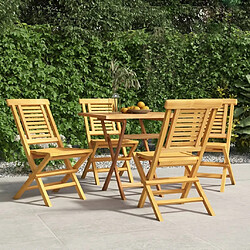 Maison Chic Lot de 4 Chaises de jardin,Fauteuil d'extérieur pliantes 47x63x90 cm bois massif teck -MN68705