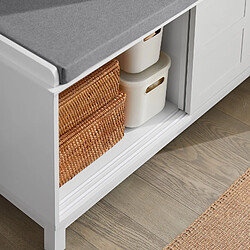 Avis SoBuy FSR86-W Banc de Rangement avec Coussin Rembourré Meuble Bas Entrée Commode à Chaussure Banquette Confortable