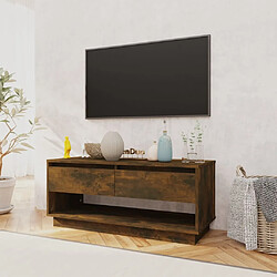 Avis Maison Chic Meuble TV scandinave - Banc TV pour salon Chêne fumé 102x41x44 cm Aggloméré -MN80208