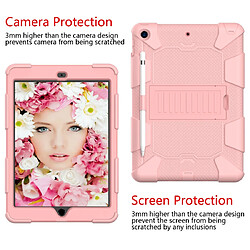 Wewoo Housse Étui Coque Pour iPad 10.2 de protection en silicone bicolore antichoc avec support et fente stylo or rose