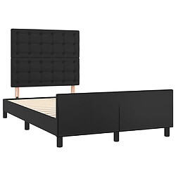 Avis vidaXL Cadre de lit sans matelas noir 120x200 cm similicuir