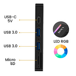 Acheter LinQ Hub USB avec Lecteur Disque Dur SSD + 2 USB + Lecteur carte TF / SD Noir