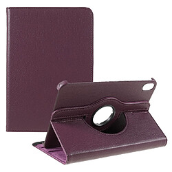 Etui en PU avec support texture litchi, anti-choc violet pour votre Apple iPad mini 6 (2021)