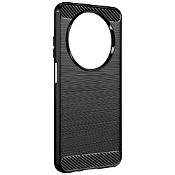 Avizar Coque pour Xiaomi Redmi A3 Flexible Effet Carbone et Brossé Noir