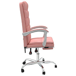 Avis vidaXL Fauteuil inclinable de bureau Rose Similicuir