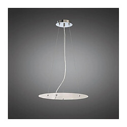 Luminaire Center Suspension Nordica Kit 59CM, chrome poli/arylique blanc