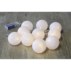 SkyLantern Guirlande Lumineuse Boules Coton Blanc