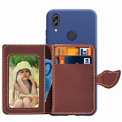 Wewoo Coque Souple Titulaire de la carte texture boucle de feuille de litchi PU + TPU cas pour Xiaomi Redmi Note 7 avec fente carte & et portefeuille et cadre photo bleu