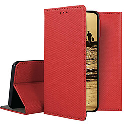 Htdmobiles Housse pour Xiaomi 13 5G - etui coque pochette portefeuille + film ecran - ROUGE MAGNET