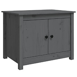 vidaXL Table basse Gris 71x49x55 cm Bois massif de pin